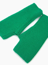 Load image into Gallery viewer, Dylan Green Ribbed Wrist Warmers
