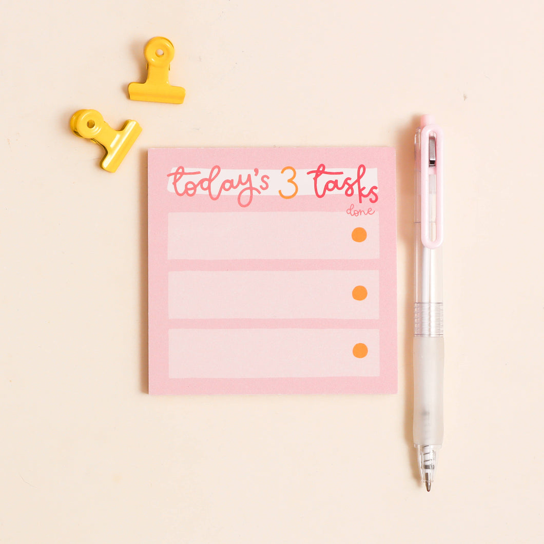Today's 3 Tasks Memo Pad