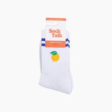 Load image into Gallery viewer, Lemon Organic Cotton Sports Socks in White
