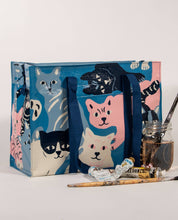 Load image into Gallery viewer, Happy Cats Shoulder Tote Bag
