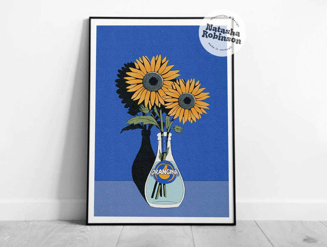 Sunflower and Orangina Art Print