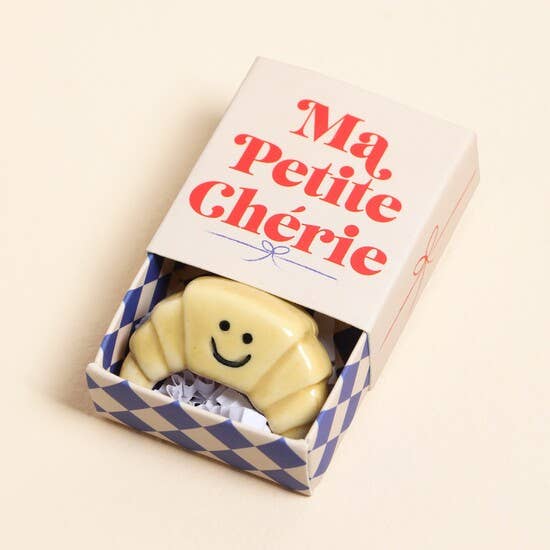 Tiny Matchbox Ceramic Croissant