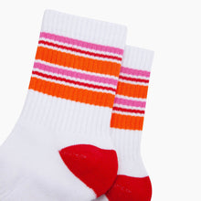 Load image into Gallery viewer, Striped Organic Cotton Sports Socks in Orange

