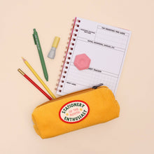 Load image into Gallery viewer, Stationery Enthusiast of the Month Yellow Cord Pencil Case
