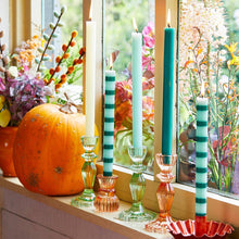 Load image into Gallery viewer, Orange Glass Candle Holder
