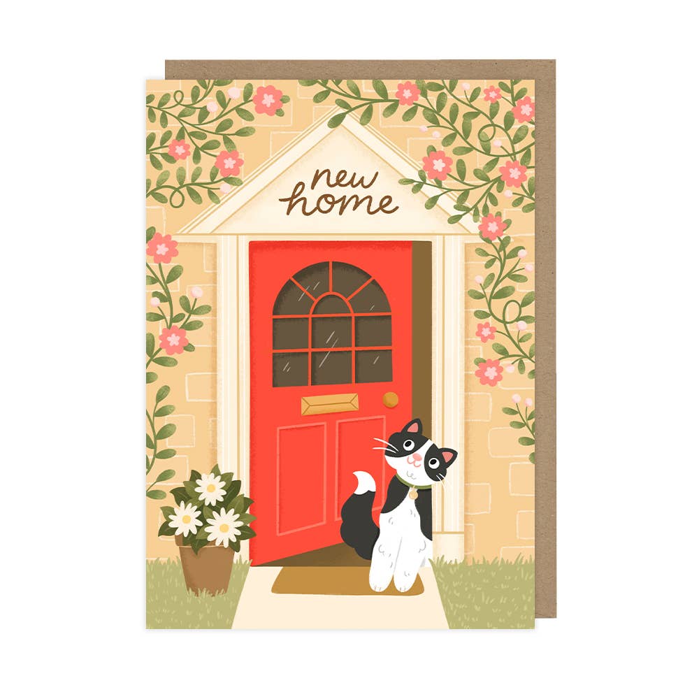 New Home Cat Greetings Card