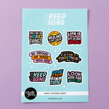 Load image into Gallery viewer, Keep Going Vinyl Sticker Sheet
