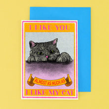 Load image into Gallery viewer, I Like You Cat Greetings Card
