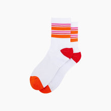 Load image into Gallery viewer, Striped Organic Cotton Sports Socks in Orange
