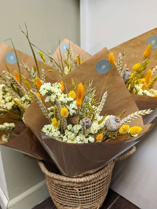 Yellow Dried Flower Bouquet