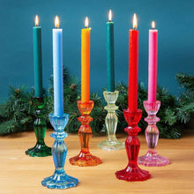 Load image into Gallery viewer, Red Glass Candle Holder
