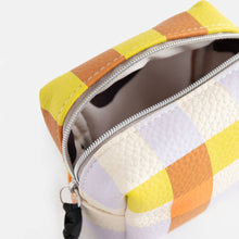 Load image into Gallery viewer, Caroline Gardner Multi Check Ultra Mini Cube Cosmetic Bag
