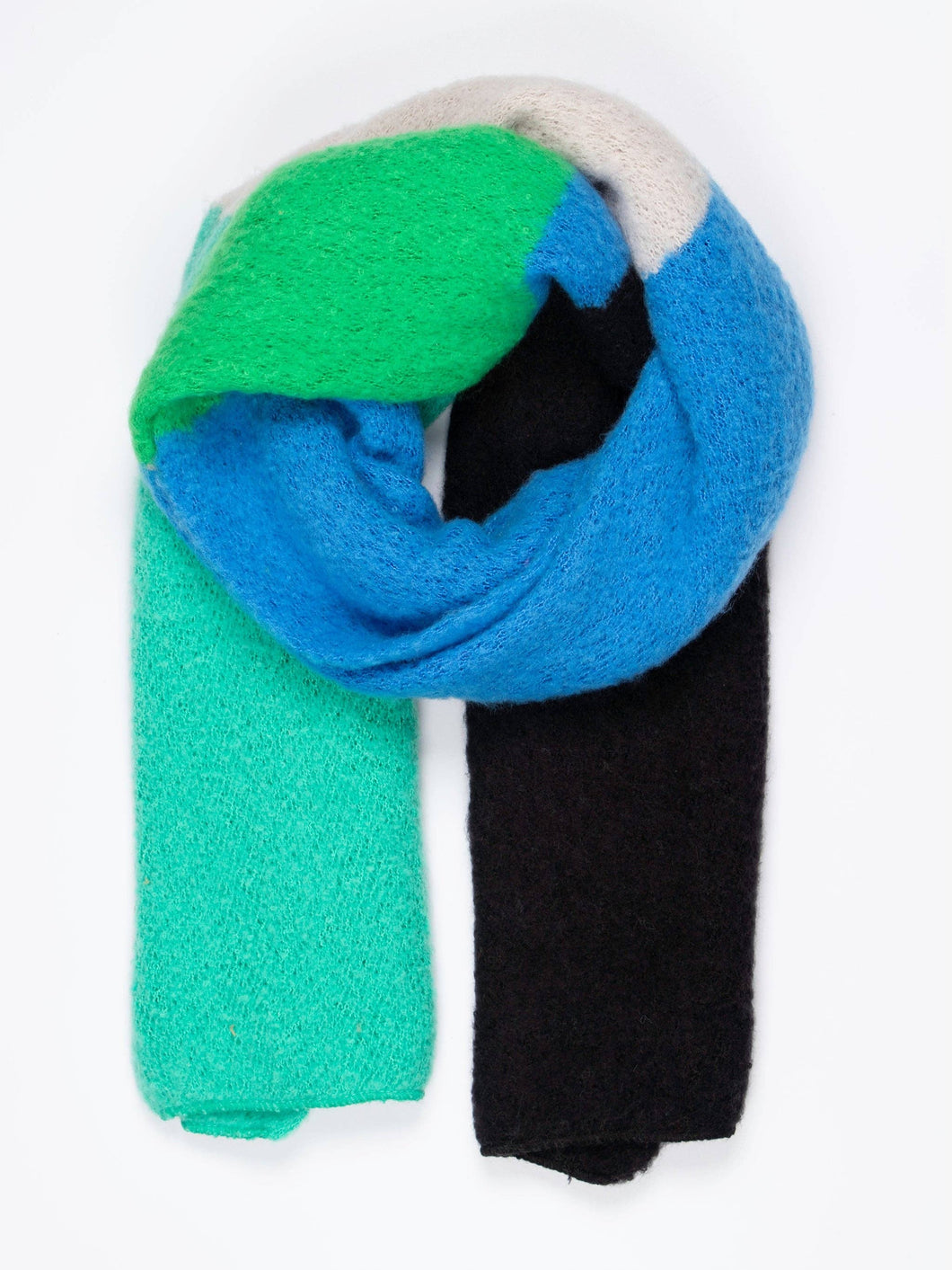 Nellie Blue & Green Colourblock Scarf