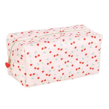 Load image into Gallery viewer, Heart Cherry Print Makeup Bag
