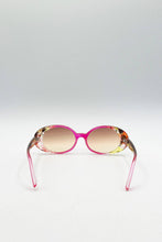Load image into Gallery viewer, Floral Pink Oval Sunglasses
