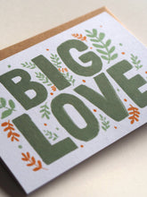 Load image into Gallery viewer, Big Love Green Greetings Card
