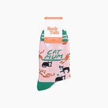 Load image into Gallery viewer, Cat Mum Combed Cotton Socks in Pink
