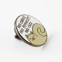 Load image into Gallery viewer, Pro Cats Pro Choice Grey Enamel Pin
