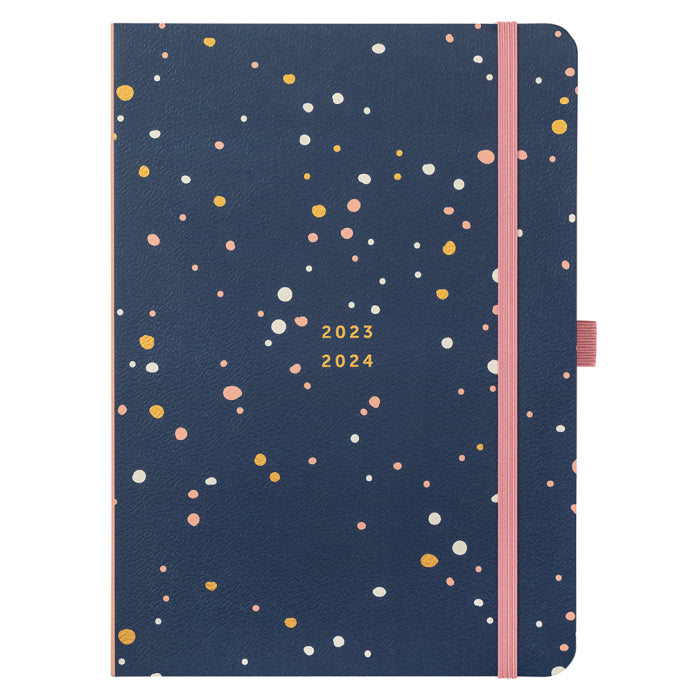 Navy Mid Year Day to a Page Diary 2023-2024