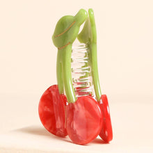 Load image into Gallery viewer, Red Cherry Hair Claw Clip
