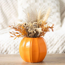 Load image into Gallery viewer, Orange Autumn and Fall Pumpkin Vase
