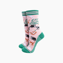Load image into Gallery viewer, Cat Mum Combed Cotton Socks in Pink
