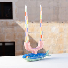 Load image into Gallery viewer, Hand-Painted Fish Ceramic Candle Holder
