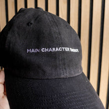 Load image into Gallery viewer, Main Character Energy Black Cap Hat
