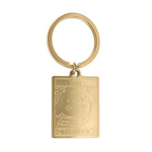 Load image into Gallery viewer, The Moon Vintage Tarot Card Keyring
