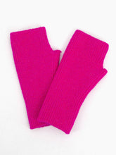 Load image into Gallery viewer, Dylan Fuchsia Ribbed Wrist Warmers
