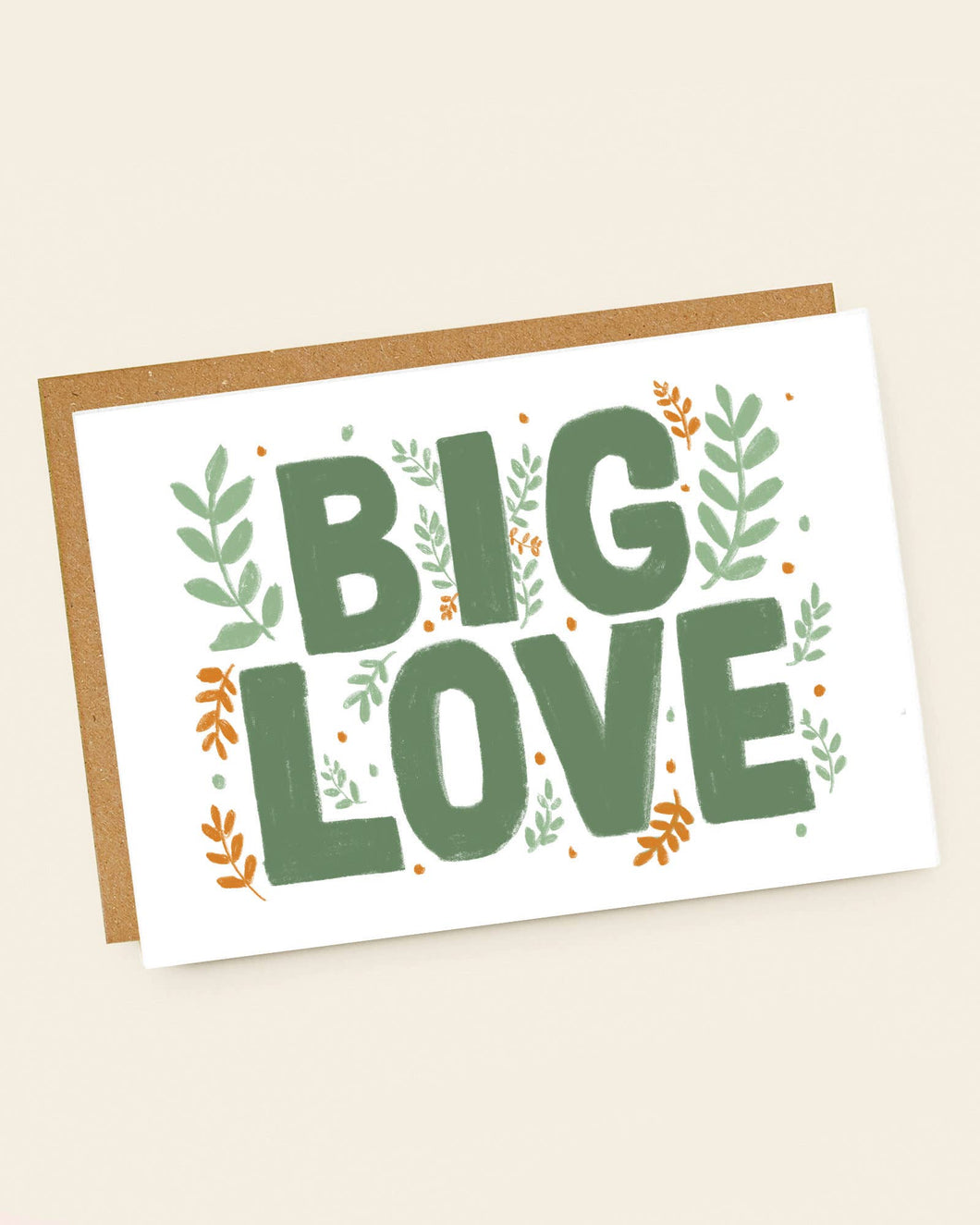 Big Love Green Greetings Card