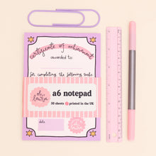 Load image into Gallery viewer, Certificate A6 Notepad
