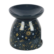 Load image into Gallery viewer, Blue Starry Night Celestial Oil Burner and Wax Warmer
