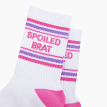 Load image into Gallery viewer, Spoiled Brat Organic Cotton Sports Socks in White
