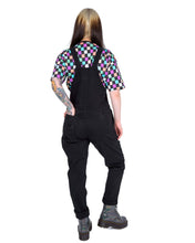 Load image into Gallery viewer, Rebel Romance Jet Black Stretch Dungarees
