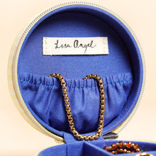 Load image into Gallery viewer, Tomato Embroidered Round Travel Jewellery Case
