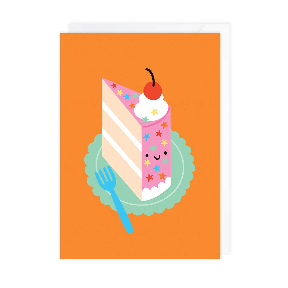 Happy Cake Slice Birthday Greetings Card