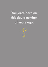 Load image into Gallery viewer, A Number of Years Ago Birthday Greetings Card
