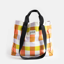 Load image into Gallery viewer, Caroline Gardner Multi Check Double Handle Tote Bag
