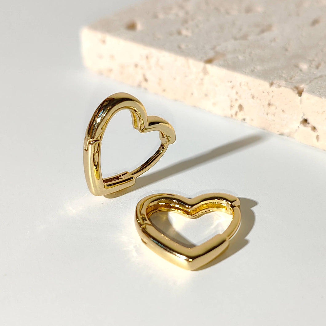 Heart Hoop Earrings