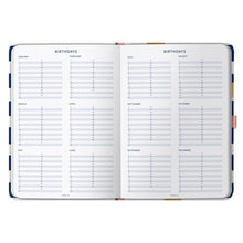 Load image into Gallery viewer, Stripes &amp; Gold Spots Day a Page Diary 2024
