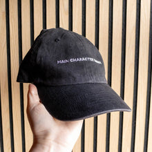 Load image into Gallery viewer, Main Character Energy Black Cap Hat
