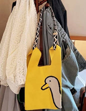 Load image into Gallery viewer, Peek-a-boo Duck Knitted Bag
