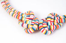 Load image into Gallery viewer, Geometric Candy Print Fabric Knot Necklace
