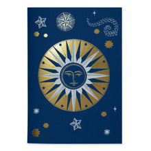 Load image into Gallery viewer, Sun and Stars Letterpress Notebook
