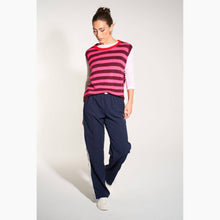 Load image into Gallery viewer, Pink Striped Wool Blend Tank Top
