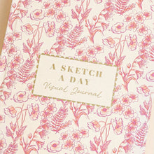 Load image into Gallery viewer, Pink Wildflower Print Sketch A Day Visual Journal
