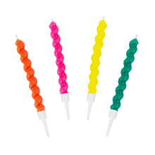 Load image into Gallery viewer, Pack of 8 Twisted Rainbow Birthday Candles

