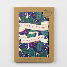 Load image into Gallery viewer, Merry Christmas &amp; Happy New Year Pack of 5 Charity Christmas Cards
