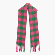 Load image into Gallery viewer, Green &amp; Pink Check Scarf
